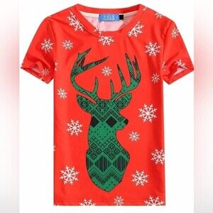 SSLR Big Boys'/ girl’sXmas T Shirts Santa Claus Funny Ugly Christmas Sweater Tee